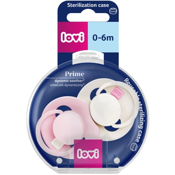 Фото - Динамическая пустышка Lovi Prime 0-6 мес 2 шт. Rose/Rose Cream (34/454)